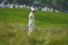 Rory McIlroy, of Northern Ireland, prepares to hit from the tall grass on the fourth hole during the first round of the U.S. Open golf tournament at Oakmont Country Club Thursday, June 12, 2025, in Oakmont, Pa. (AP Photo/Seth Wenig)