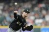 Chicago White Sox starting pitcher Shane Smith throws against the Houston Astros during the first inning of a baseball game Tuesday, June 10, 2025, in Houston. (AP Photo/David J. Phillip)