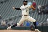 Minnesota Twins starting pitcher Simeon Woods Richardson delivers during the first inning a baseball game against the Seattle Mariners, Thursday, June 26, 2025, in Minneapolis. (AP Photo/Abbie Parr)