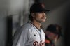 Detroit Tigers starting pitcher Sawyer Gipson-Long (66) stands in the dugout during the fourth inning of a baseball game against the Chicago White Sox, Wednesday, June 4, 2025, in Chicago. (AP Photo/Erin Hooley)