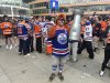 Kevin Follett, of Fort McMurray, poses in the 'Moss Pit' outside of Rogers Place ahead of Game 2 of the Stanley Cup final between the Edmonton Oilers and the Florida Panthers in Edmonton on Friday, June 6, 2025. THE CANADIAN PRESS/Fakiha Baig