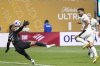 Manchester City's lkay Gundogan, right, scores his side's fourth goal against Al Ain during the Club World Cup Group G soccer match between Manchester City and Al Ain in Atlanta, Sunday, June 22, 2025. (AP Photo/Brynn Anderson)