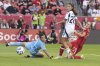 Canada's Evelyne Viens, right, tries to reach a cross as Costa Rica goalkeeper Noella Bermudez and Fabiola Villalobos look on during first half international women's friendly soccer action in Toronto, on Friday, June 27, 2025. THE CANADIAN PRESS/Chris Young