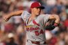 St. Louis Cardinals' Sonny Gray pitches in the first inning of a baseball game against the Cleveland Guardians in Cleveland, Friday, June 27, 2025. (AP Photo/Sue Ogrocki)