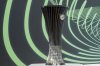 FILE - The trophy of Conference league is pictured during the 2024/25 UEFA Conference League round of 16, quarter-final and semi-final draw, at the UEFA headquarters in Nyon, Switzerland, Feb. 21, 2025. (Salvatore Di Nolfi/Keystone via AP, File)