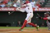 Los Angeles Angels' Zach Neto hits a solo home run off the first pitch of a baseball game against the Boston Red Sox, Monday, June 23, 2025, in Anaheim, Calif. (AP Photo/Jayne Kamin-Oncea)