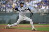 FILE - New York Yankees starting pitcher Marcus Stroman throws to a Kansas City Royals batter during the fifth inning of a baseball game, June 11, 2024, in Kansas City, Mo. (AP Photo/Reed Hoffmann, File)