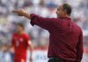 FILE-Canada's coach Stephen Hart, gestures during a 2014 World Cup qualifying soccer match against Honduras in San Pedro Sula, Honduras, Oct. 16, 2012. Stephen Hart resigned as Canada's men's soccer coach on Thursday.(AP Photo/Esteban Felix, File)