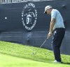 Padraig Harrington hits onto the green on the 10th hole on the first day at the U.S. Senior Open Championship at Broadmoor Golf Club in Colorado Springs, Colo., Thursday, June 26, 2025. (Jerilee Bennett/The Gazette via AP)