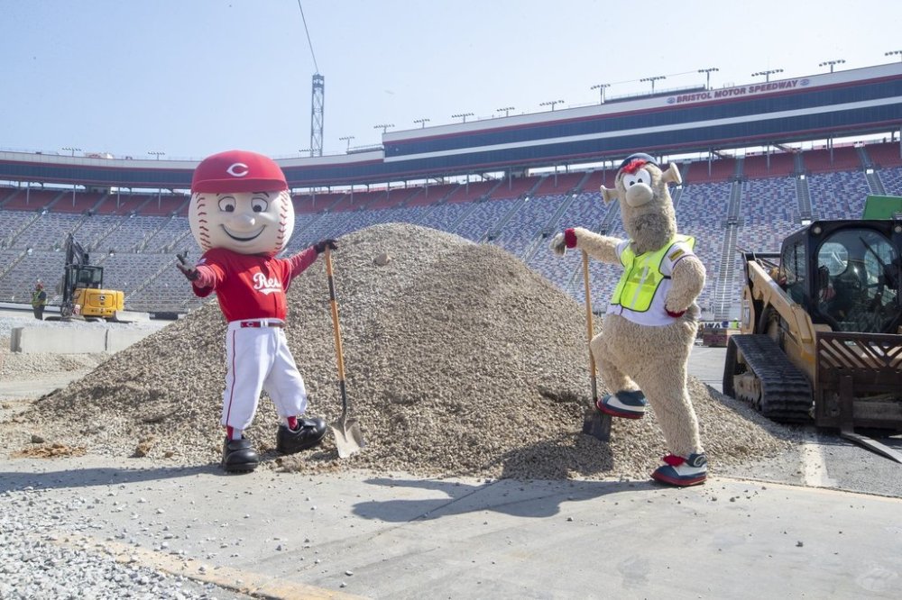 MLB Speedway Classic Open House Event marking the construction of a baseball field at Bristol Motor Speedway in Bristol, Tenn., Tuesday, June 24, 2025. (Ben Earp/Ben Earp Photography via AP)