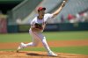 Los Angeles Angels starting pitcher Yusei Kikuchi delivers during the first inning of a baseball game against the Boston Red Sox, Wednesday, June 25, 2025, in Anaheim, Calif. (AP Photo/Jayne Kamin-Oncea)