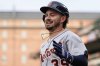 Detroit Tigers' Zach McKinstry (39) reacts after scoring on a sacrifice fly hit in by Wenceel Perez during the second inning of a baseball game against the Baltimore Orioles, Tuesday, June 10, 2025, in Baltimore. (AP Photo/Stephanie Scarbrough)