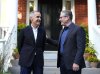 Prime Minister Mark Carney greets Prime Minister of the United Kingdom Keir Starmer, outside his residence at Rideau Cottage in Ottawa, for a visit before the G7 Summit in Kananaskis, Alta., on Saturday, June 14, 2025. THE CANADIAN PRESS/Justin Tang