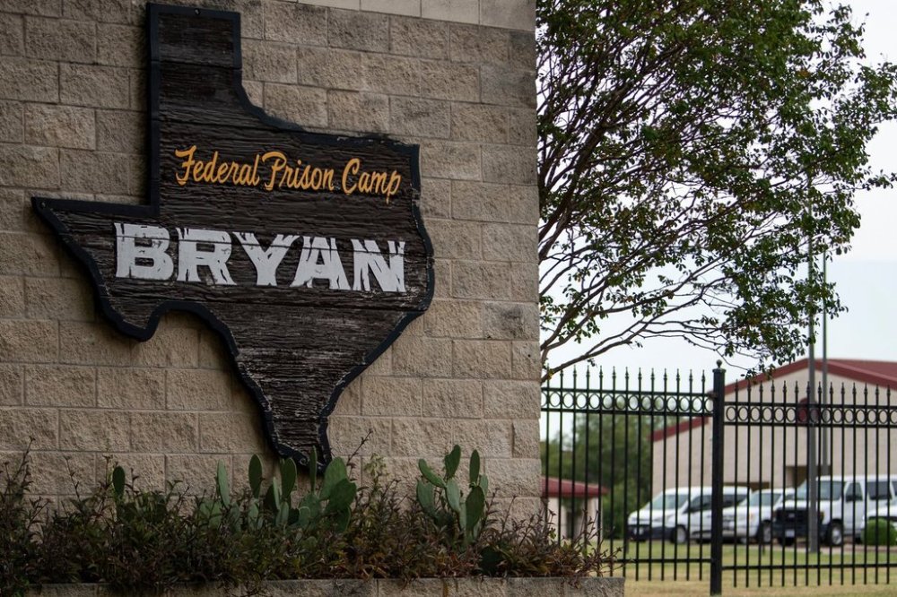 Federal Prison Camp, Bryan is seen in Bryan, Texas, on Saturday, Aug. 2, 2025. (Meredith Seaver/College Station Eagle via AP)