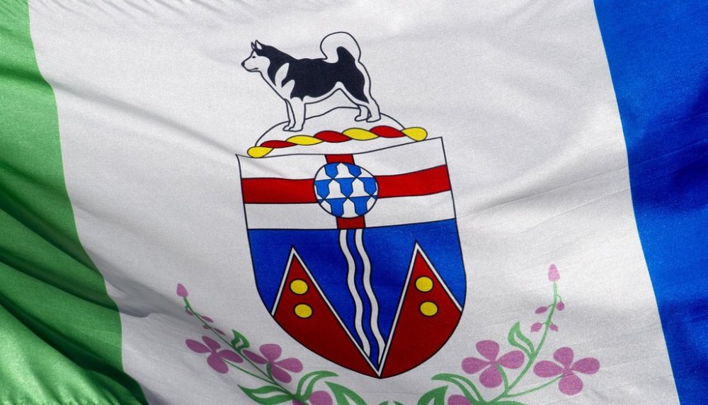 The Yukon territorial flag flies in Ottawa, Monday July 6, 2020. THE CANADIAN PRESS/Adrian Wyld