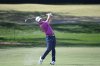 FILE - Jacob Bridgeman hits from the third fairway during the final round of the Arnold Palmer Invitational at Bay Hill golf tournament, Sunday, March 9, 2025, in Orlando, Fla. (AP Photo/Phelan M. Ebenhack,File)