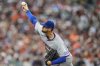 New York Mets starting pitcher Clay Holmes delivers during the first inning of a baseball game against the Baltimore Orioles, Tuesday, July 8, 2025, in Baltimore. (AP Photo/Stephanie Scarbrough)
