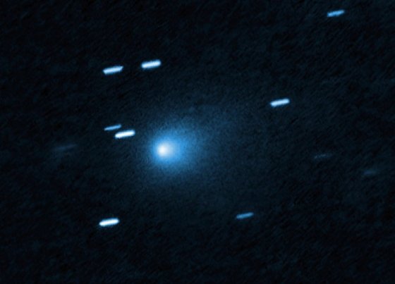 An image captured by Hubble of the interstellar comet 3I/ATLAS on July 21 (NASA/European Space Agency via The Associated Press)