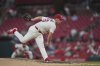St. Louis Cardinals starting pitcher Andre Pallante throws during the seventh inning of a baseball game against the Miami Marlins Monday, July 28, 2025, in St. Louis. (AP Photo/Jeff Roberson)
