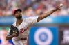 Philadelphia Phillies starting pitcher Cristopher Sanchez delivers during the first inning of a baseball game against the Detroit Tigers, Sunday, Aug. 3, 2025, in Philadelphia. (AP Photo/Chris Szagola)