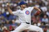 Chicago Cubs starter Michael Soroka delivers a pitch during the first inning of a baseball game against the Cincinnati Reds, Monday, Aug. 4, 2025, in Chicago. (AP Photo/Paul Beaty)