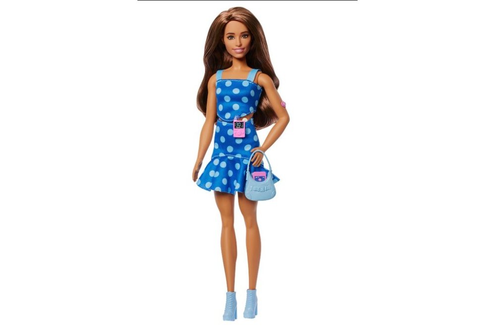 This photo provided by Mattel, Inc., shows the new Barbie doll with type 1 diabetes (T1D). (Mattel, Inc. via AP)