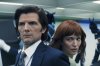 This image released by Apple TV+. shows Adam Scott, left, and Britt Lower in a scene from 
