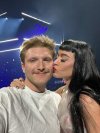 Braiden Palumbo takes a selfie with popstar Katy Perry onstage during the Vancouver leg of her Lifetimes Tour as shown in this handout photo. THE CANADIAN PRESS/Handout