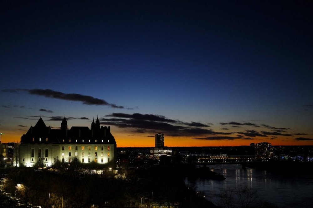 The Supreme Court of Canada building is pictured at sunset in Ottawa on Wednesday, Dec. 13, 2023. THE CANADIAN PRESS/Sean Kilpatrick