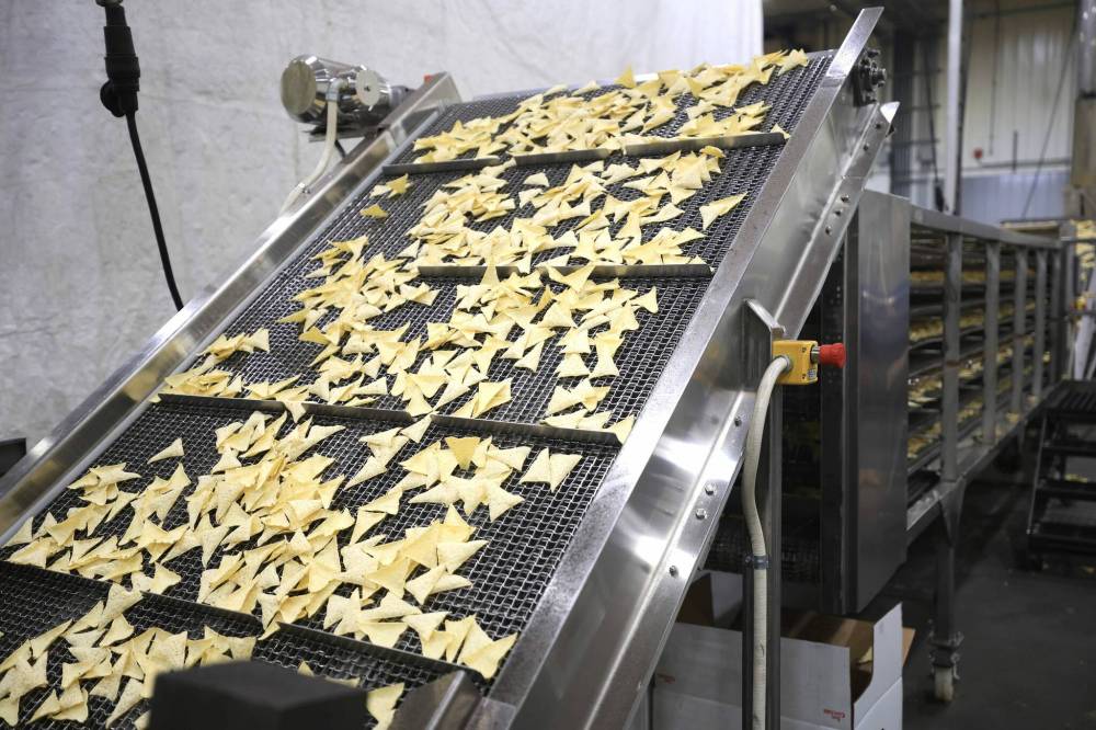 The ever-popular tortilla chips make their way through the building (Ruth Bonneville / Free Press)