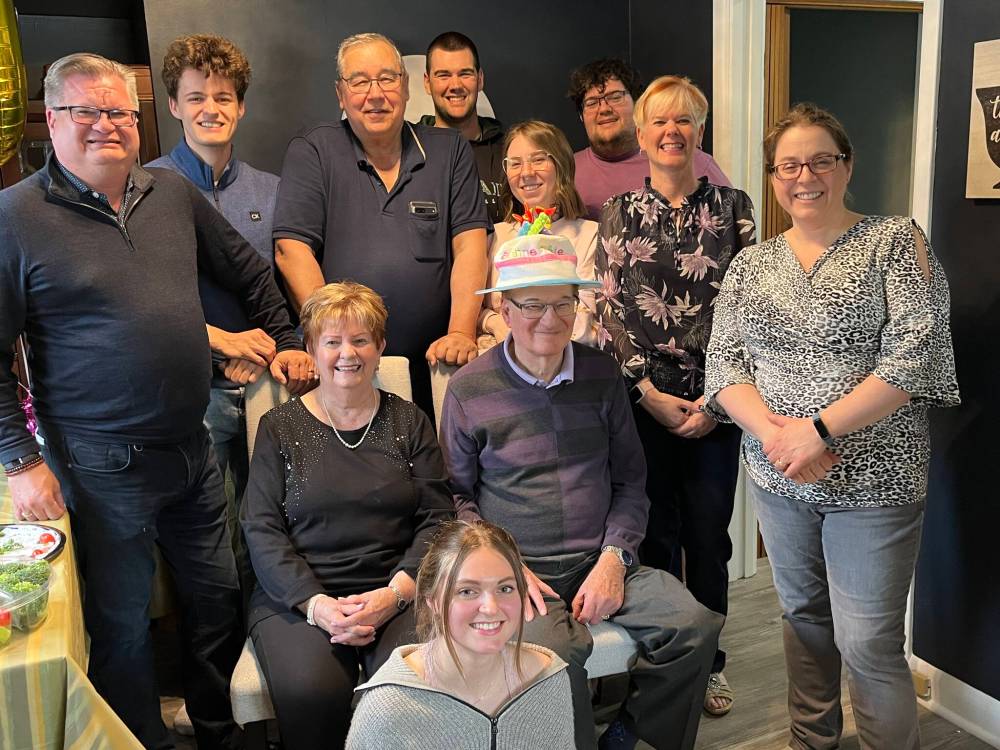 SUPPLIED
Family gathered for Dorge’s 80th birthday in May 2024.