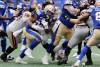 Winnipeg Blue Bombers&rsquo; Brady Oliveira runs against the BC Lions in a game on June 12. The star running back has missed the last two games with a shoulder injury. (The Canadian Press)