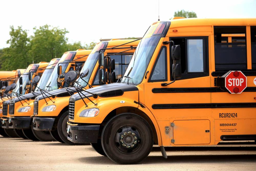 Ruth Bonneville / Free Press
First Student, a multinational transportation contractor that runs school bus routes and charter services, hosted its third Winnipeg open house on Thursday.