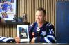 RUTH BONNEVILLE / FREE PRESS FILES
                                Jonathan Toews holds a photo of himself as a young hockey player during the press conference on Friday at Canada Life Centre.