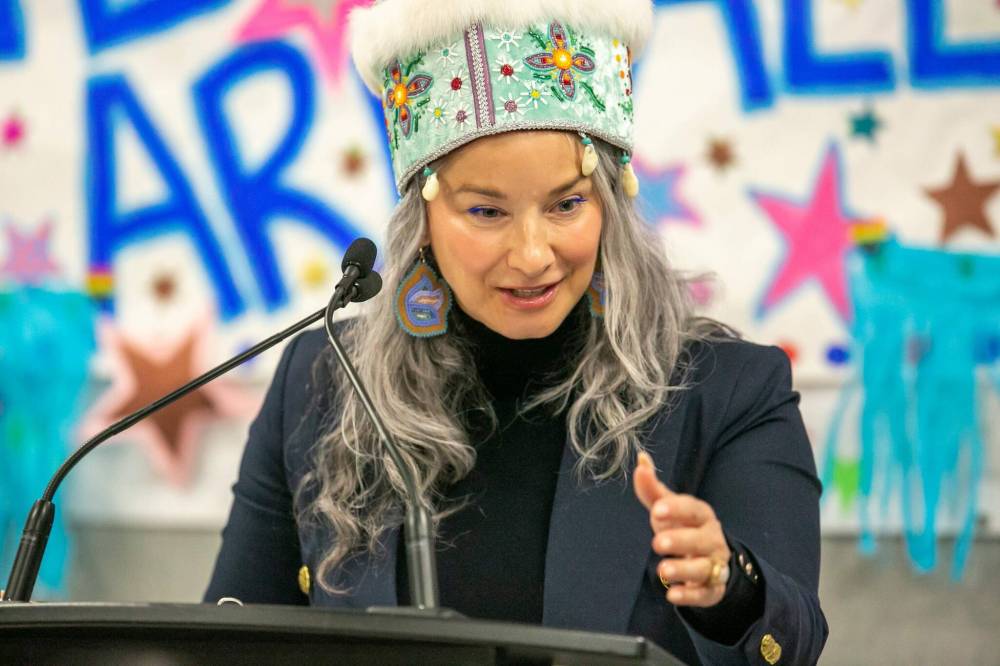 BROOK JONES / FREE PRESS FILES
Families Minister Nahanni Fontaine has faced significant backlash about private remarks she made to a staffer on June 26 while debriefing her speech at a gala to celebrate Indigenous women graduates.