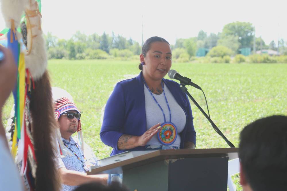 NICOLE BUFFIE / FREE PRESS
Assembly of Manitoba Chiefs Grand Chief Kyra Wilson said urban reserves are a testament to the economic sovereignty of First Nations communities and looks forward to seeing more urban First Nations development.