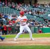 BROOK JONES / FREE PRESS
                                Winnipeg Goldeyes outfielder Max Murphy recorded his team-leading ninth homer of the season against the Fargo-Moorhead RedHawks on Saturday.