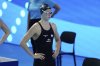 Summer McIntosh of Canada prepares to compete in the women's 200-meter individual medley heat at the World Aquatics Championships in Singapore, Sunday, July 27, 2025. (AP Photo/Lee Jin-man)