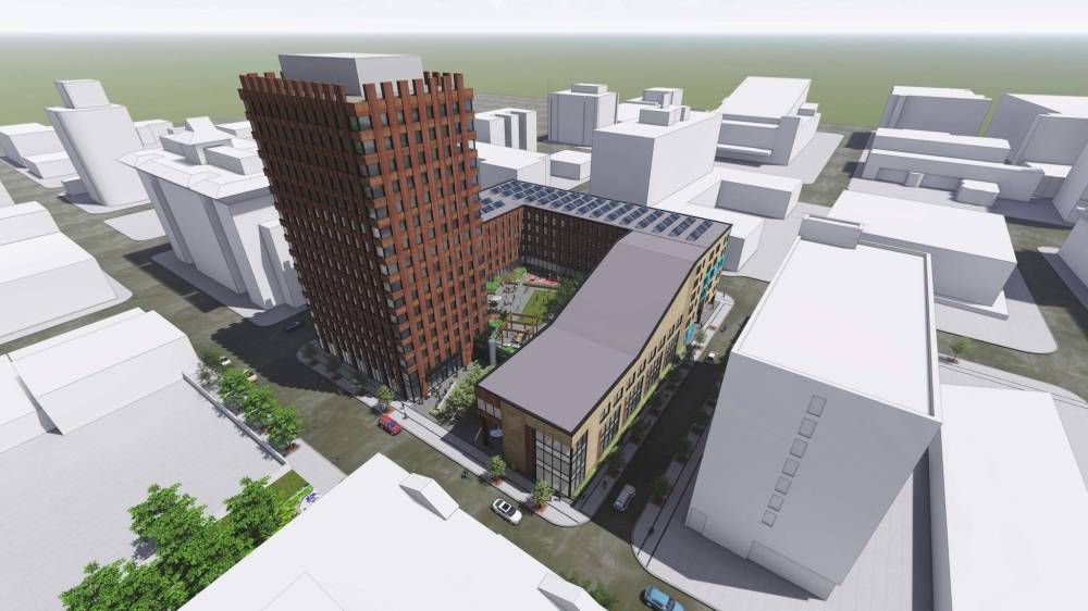 UWCRC 2.0 INC.
The standard height limit for the area is 100 feet (30.49 metres) but the developer has requested to build a 168-foot (48.17-metre) tower.