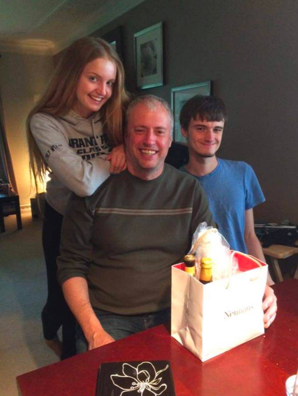 SUPPLIED
Wyman with his beloved children, daughter Emily and son Chris.