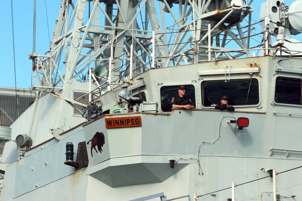 Chad Hipolito / The Canadian Press
                                The HMCS Winnipeg, a Halifax-class frigate in Victoria, 2023. Upgrading Canada’s national defence doesn’t just mean moving faster, Kyle Hiebert writes. It also means moving in a different direction.