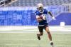 MIKAELA MACKENZIE / FREE PRESS
                                Trey Vaval at Bombers practice, Monday. The 24-year-old rookie returner has pleasantly surprised through the first four games of the season, restoring a threat in the return game that the club sorely lacked last season.
