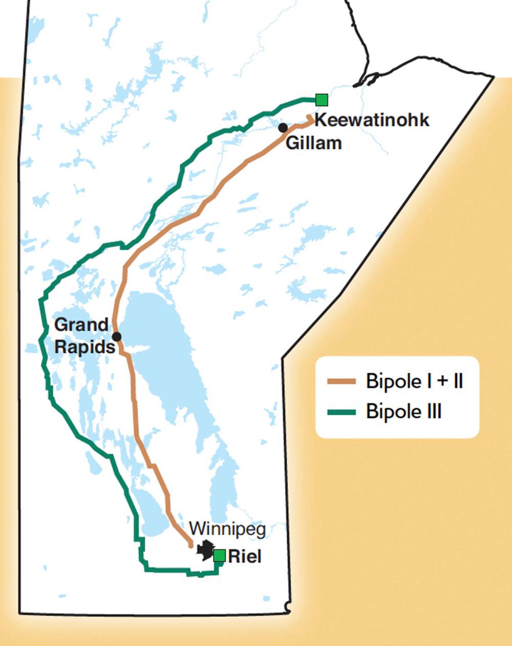 Maintenance and upgrades on the high-voltage direct current (HVDC) lines of Bipole I and II will require a 3.5 per cent annual rate increase every year for up to 15 years. (Manitoba Hydro / Supplied)