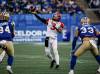 JOHN WOODS / THE CANADIAN PRESS
                                Calgary Stampeders quarterback Vernon Adams throws a touchdown pass to Damien Alford (not pictured) during the first half against the Winnipeg Blue Bombers in Winnipeg Friday.
