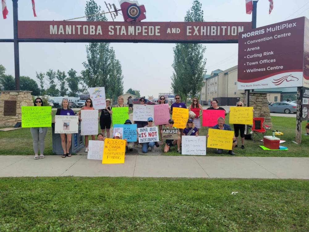 Danae Tonge, an organizer with animal rights group Manitoba Animal Save, said the decision not to cancel the Manitoba Stampede & Exhibition while Manitoba is under a severe air quality warning was irresponsible and puts animals' health at risk. (Submitted)