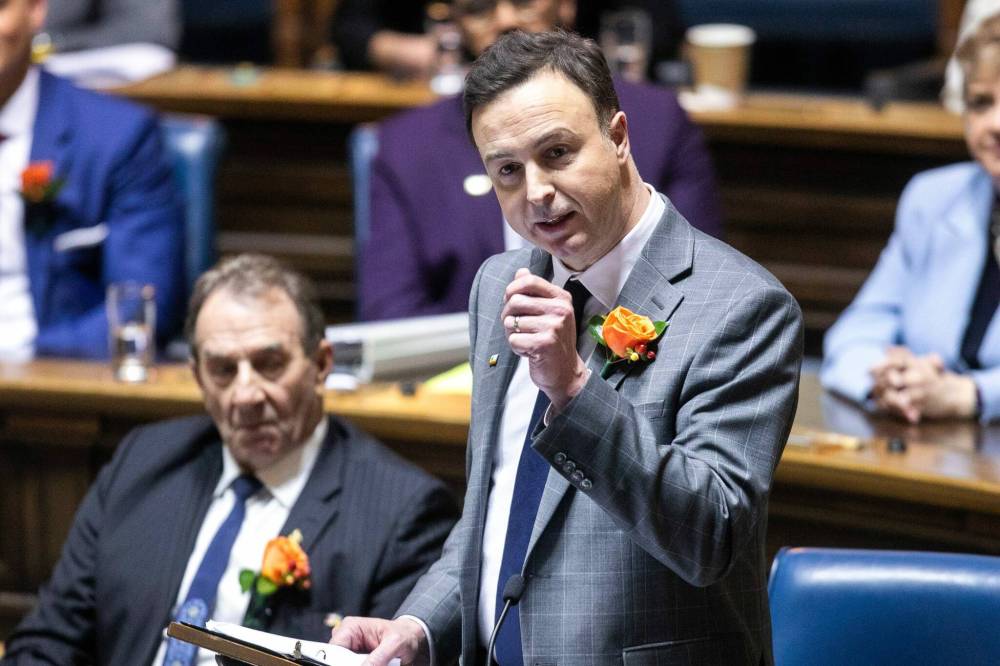 MIKAELA MACKENZIE / FREE PRESS FILES
                                Finance Minister Adrien Sala confirmed Monday that the province is looking into the Progressive Conservatives’ dealings with JohnQ, an economic development corporation run by 12 municipalities in Manitoba.