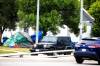 MIKAELA MACKENZIE / FREE PRESS
                                An encampment along the Disraeli Freeway on Tuesday.