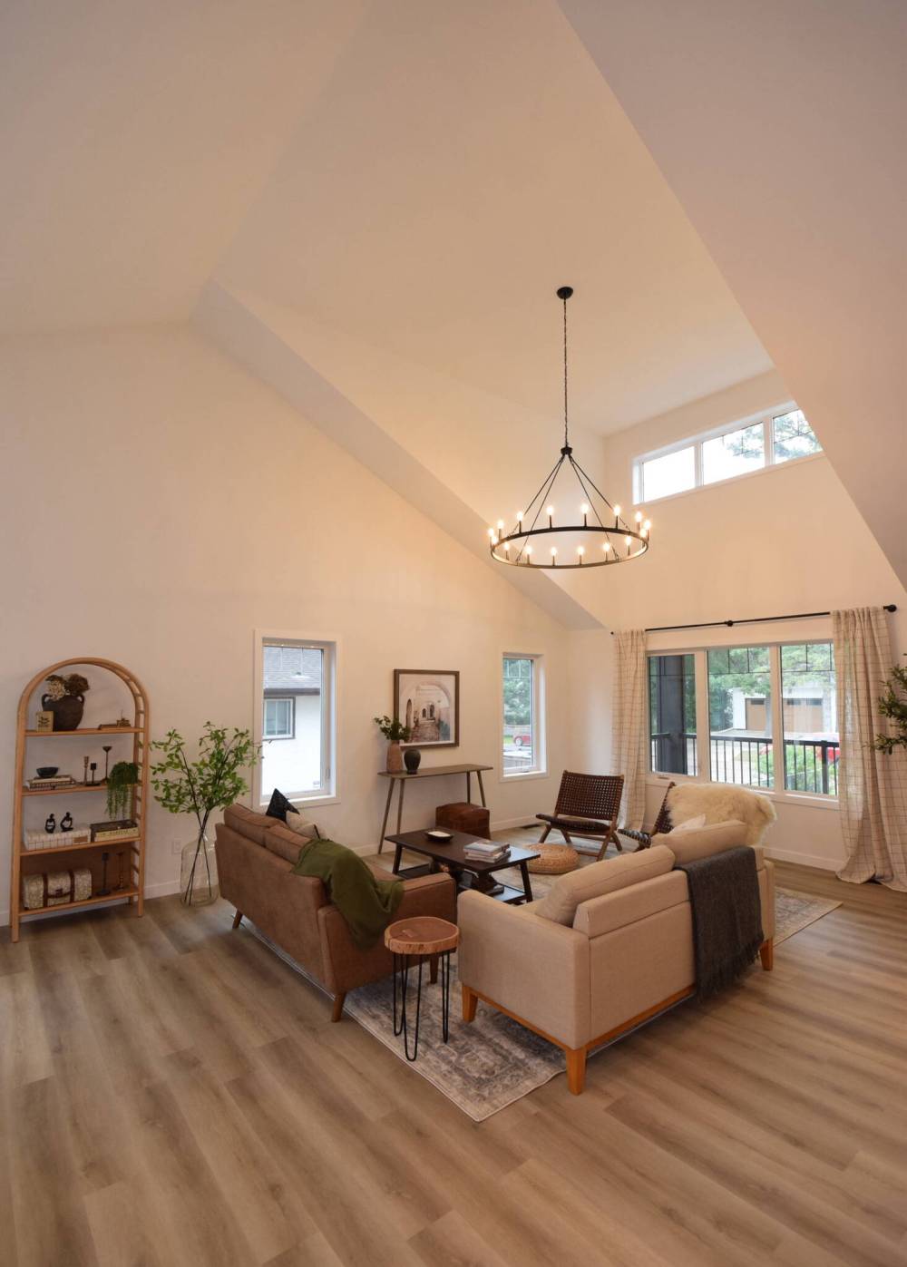 Todd Lewys / Free Press
Look up, way up — the great room at 411 Wallasey St., Crestview is unquestionably the home’s signature space.