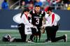 Spencer Colby / THE CANADIAN PRESS
                                Ottawa Redblacks quarterback Dru Brown (3) left the game on Sunday after he was on the receiving end of a headshot from Hamilton Tiger-Cats defender DaShaun Amos.