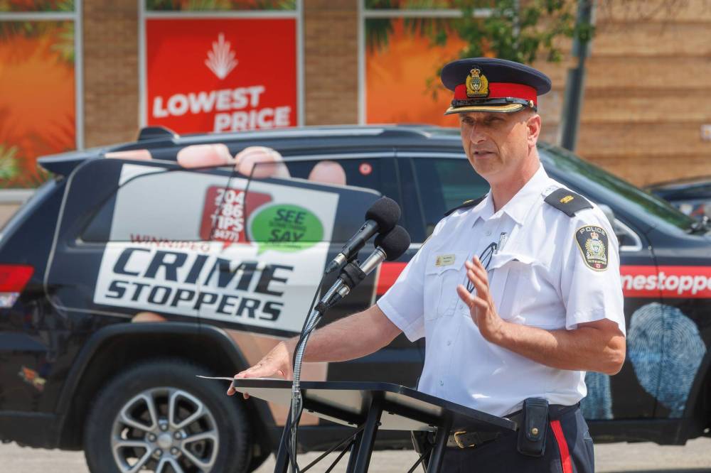 MIKE DEAL / FREE PRESS
Winnipeg police Insp. Max Waddell says police believe illicit drug use is, in part, behind the increase in area violence, with people behaving unpredictably or robbing or stealing to make money.